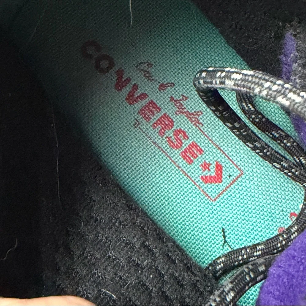 Converse Chuck Taylor All Star Shoes Mens Size 11.5 Black Fuzzy Terry High Top - Picture 11 of 11